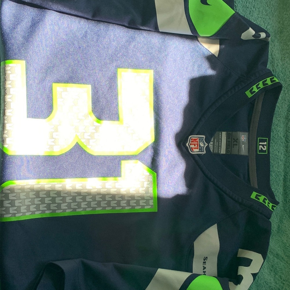 Original Use Blue and Neon Green Jersey